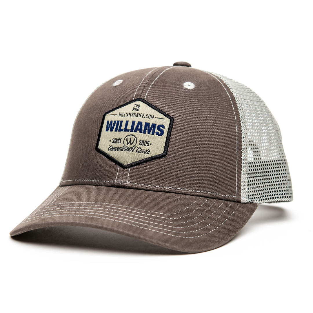 Williams Made Badge Trucker Hat - Gunmetal – Williams Knife
